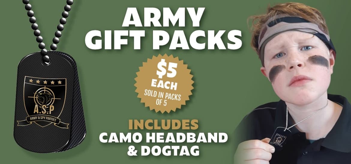 Army and Spy Parties Sydney Gift Packs