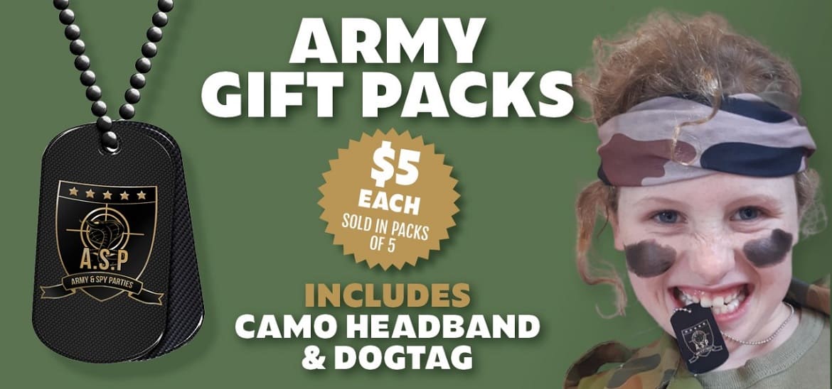 Army and Spy Parties Sydney Gift Packs